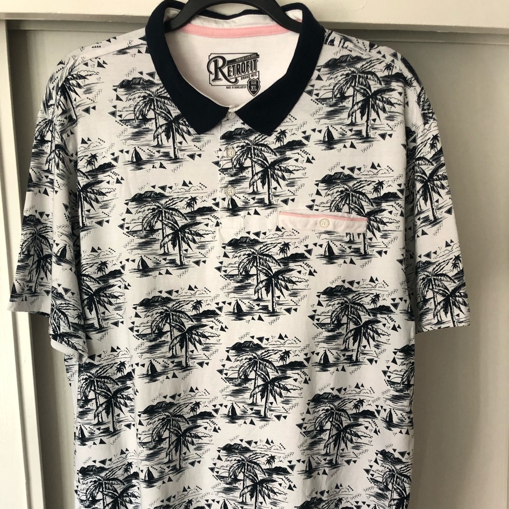 Retrofit Brand Mfg-Polo Style Pullover w/Palm Tree